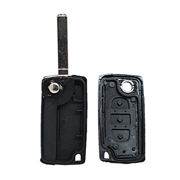 Folding Remote Control Shell 3 Buttons Citroen Peugeot Fiat Psa - Va2 Trunk Profile
