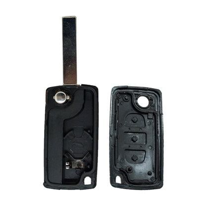 Caixa de controle remoto dobrável 3 botões Citroen Peugeot Fiat Psa - perfil Hu83