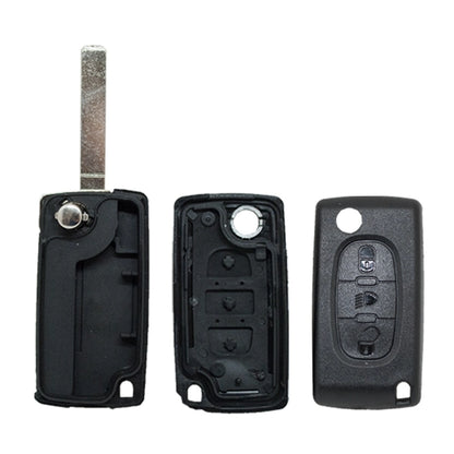 Folding Remote Control Shell Citroen 3 Button - Va2 Profile