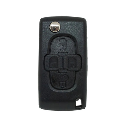 Folding Remote Control Shell 4 Buttons Peugeot Citroen Fiat - Va2 Profile
