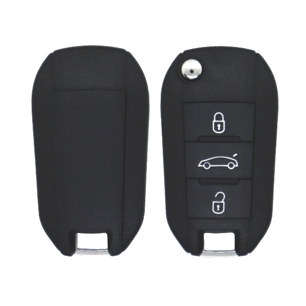 Coque Télécommande Pliable 3 Boutons Peugeot Lame Hu83