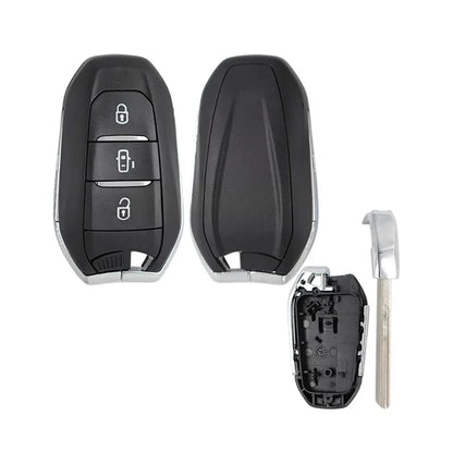 Peugeot 3 Button Keyless Remote Control Case - Hu83 Profile