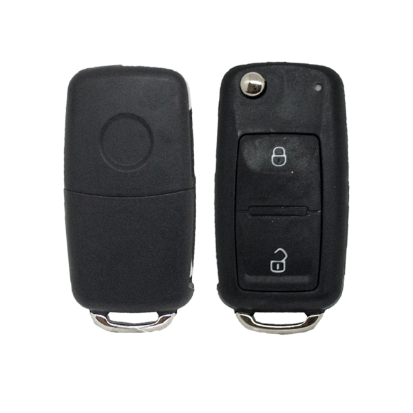 Folding Remote Control Shell Volkswagen 2 Button - Hu66 Profile