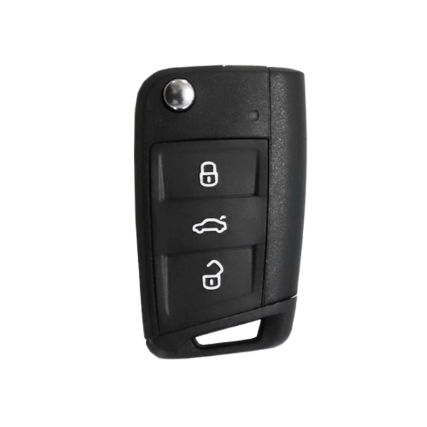 Folding Remote Control Shell Volkswagen 3 Button - Hu66 Profile