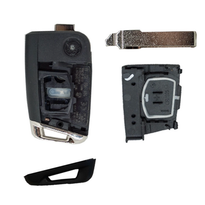 Folding Remote Control Shell Volkswagen 3 Button - Hu66 Profile