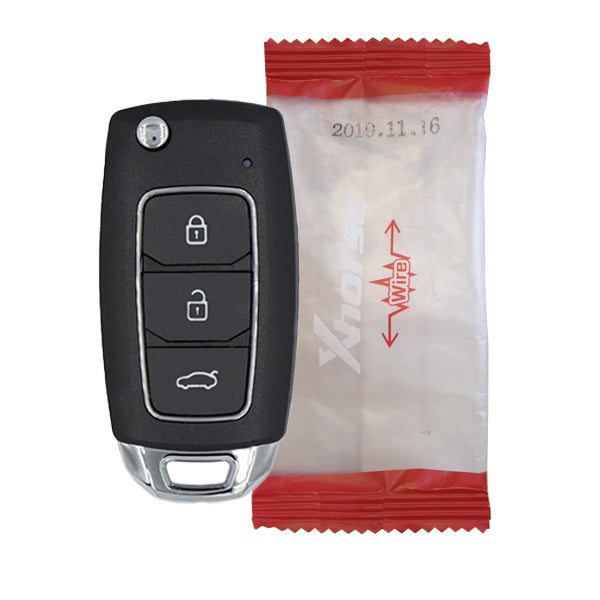 Controle remoto dobrável Xhorse tipo Hyundai sem bobina - Xkhy05