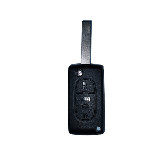 3-Button Folding Remote Control Housing for Citroen Peugeot - Profile Hu83