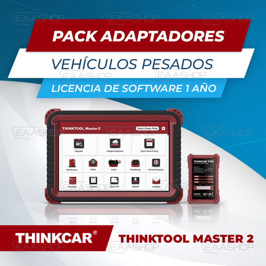 Pack d'adaptateurs pour véhicules lourds et licence logicielle d'un an pour Thinktool Max / Master X Heavy Duty & 1 an de licence logicielle pour Thinktool Master 2
