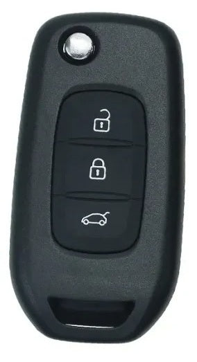 Folding Remote Control Shell Renault 3 Button - Va2 Profile