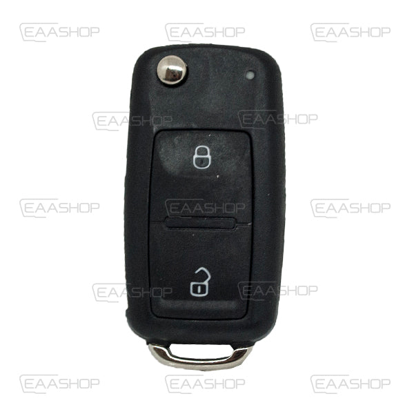 Folding Remote Control Shell Volkswagen 2 Button - Hu66 Profile