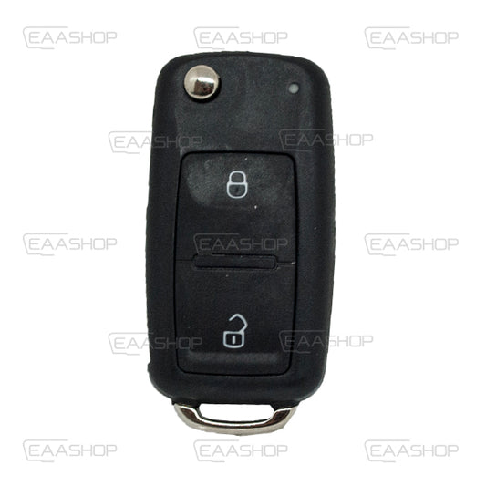 Folding Remote Control Shell Volkswagen 2 Button - Hu66 Profile
