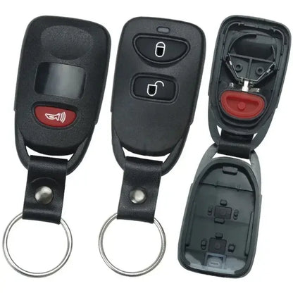 Hyundai Kia 2+1 Button Key Fob Remote Control Case - Built-in Battery Holder