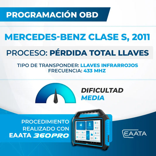  Programmazione OBD - MERCEDES Classe S, 2011 - Perdita totale