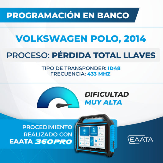 Programación en banco - VOLKSWAGEN Polo, 2014 - Perdida Total llaves